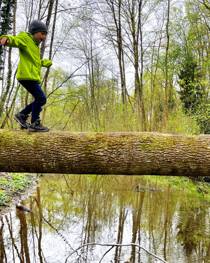 Natur-Erlebnispfad Altoetting Gries Balancier-Baum Familienausflug